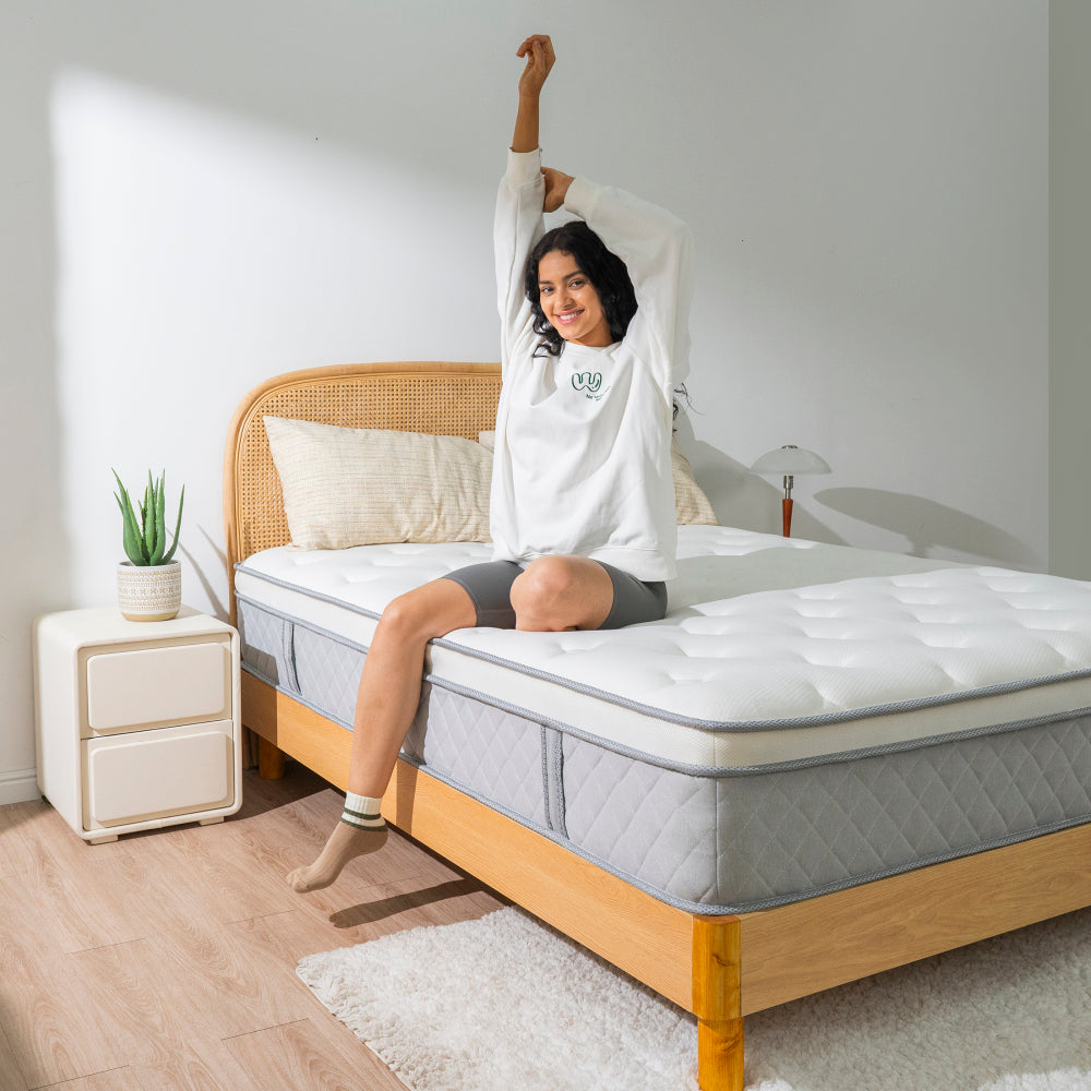 12 Inch Breathable Cool Cover Memory Foam Individual Pocket Spring Hybrid Mattress