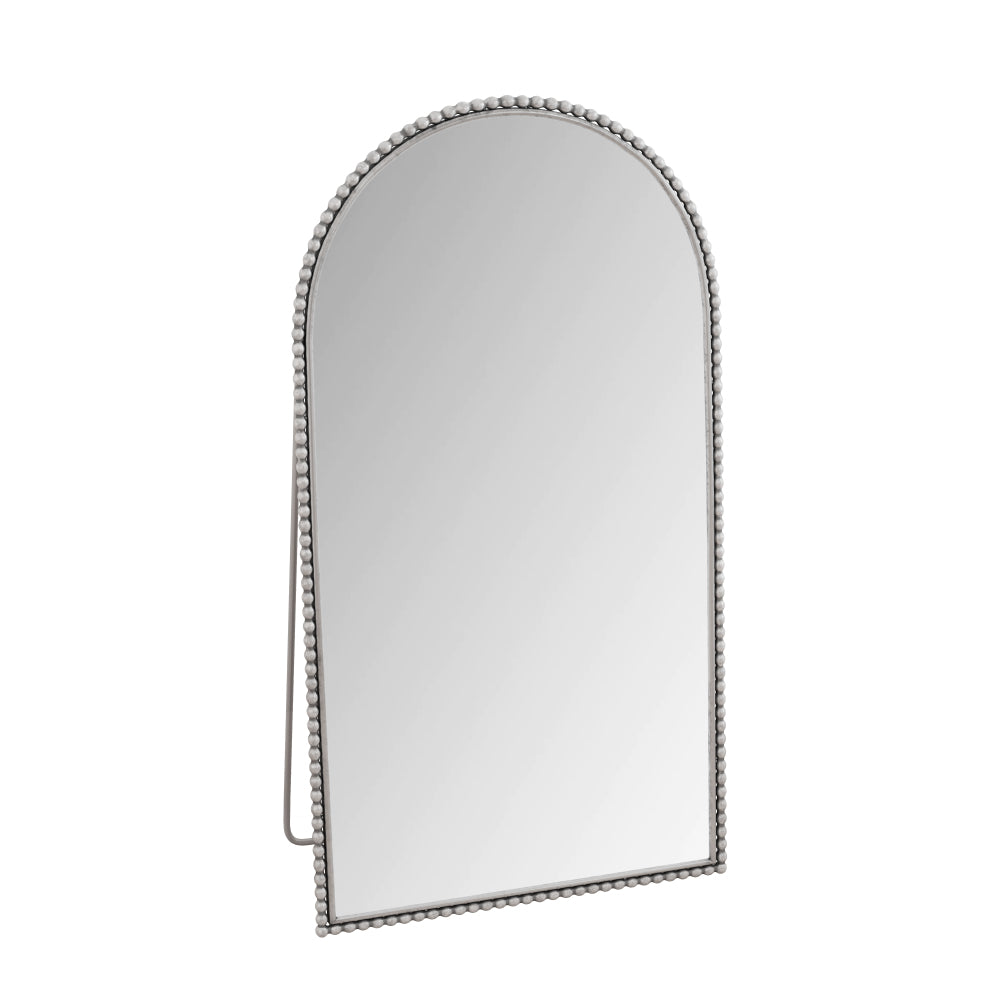Iron Arch Retro Full Length Mirror With Supporting Feet, For Living Room, Bedroom (Silver)