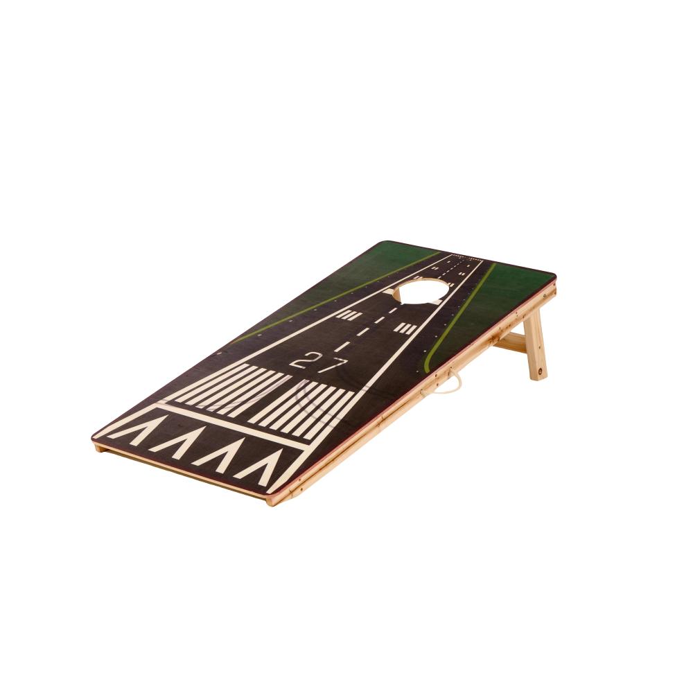 4x2 FT Large Size Cornhole Board Set of 2, Wooden Outdoor Game Board Set with 8 Bean Bags, Perfect for Lawn, Backyard, Beach, Park