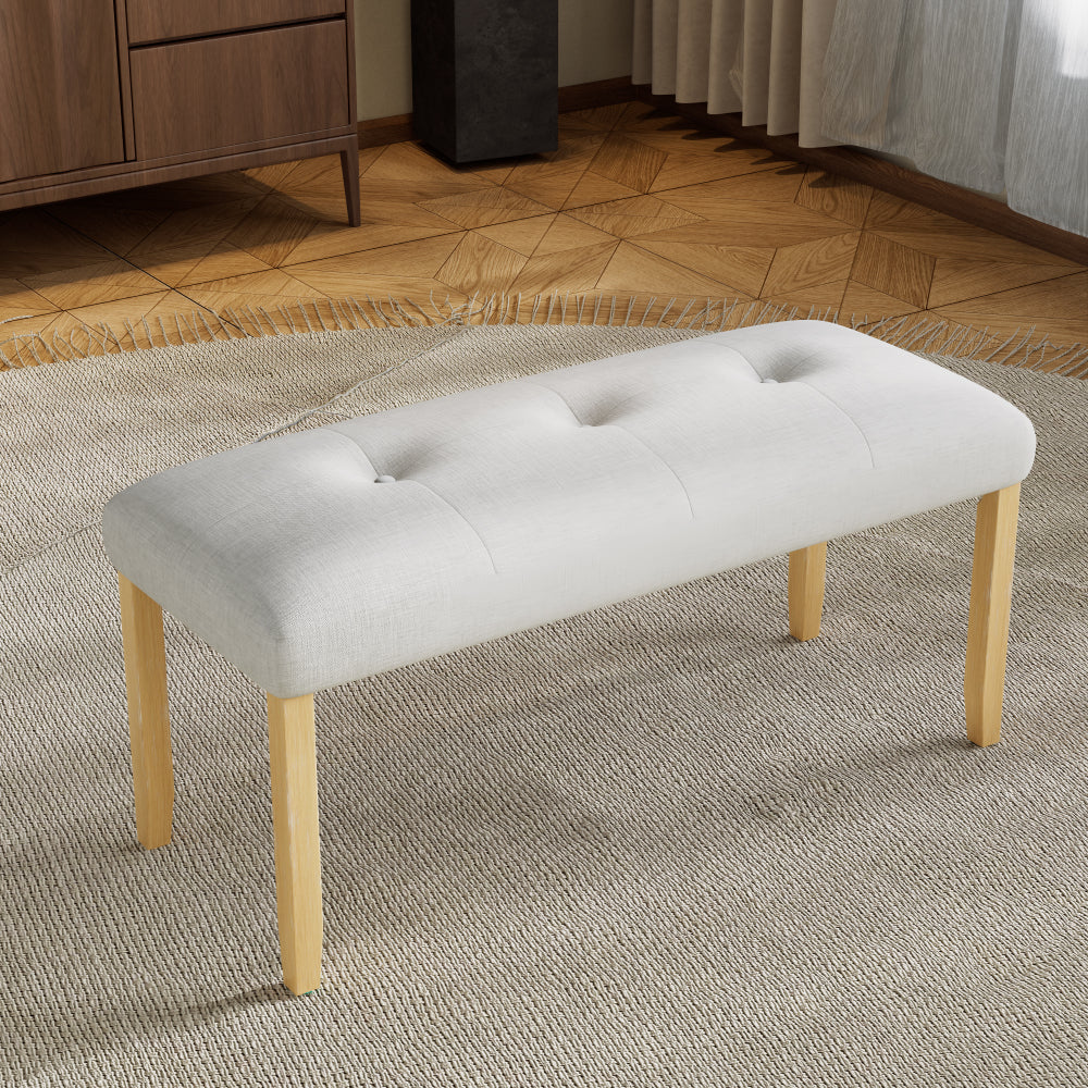 Retro Dining Table, Kitchen Room Table for 6, Minimalist Rectangular Dinette Table for Dining Room and Kitchen, Rubberwood Legs