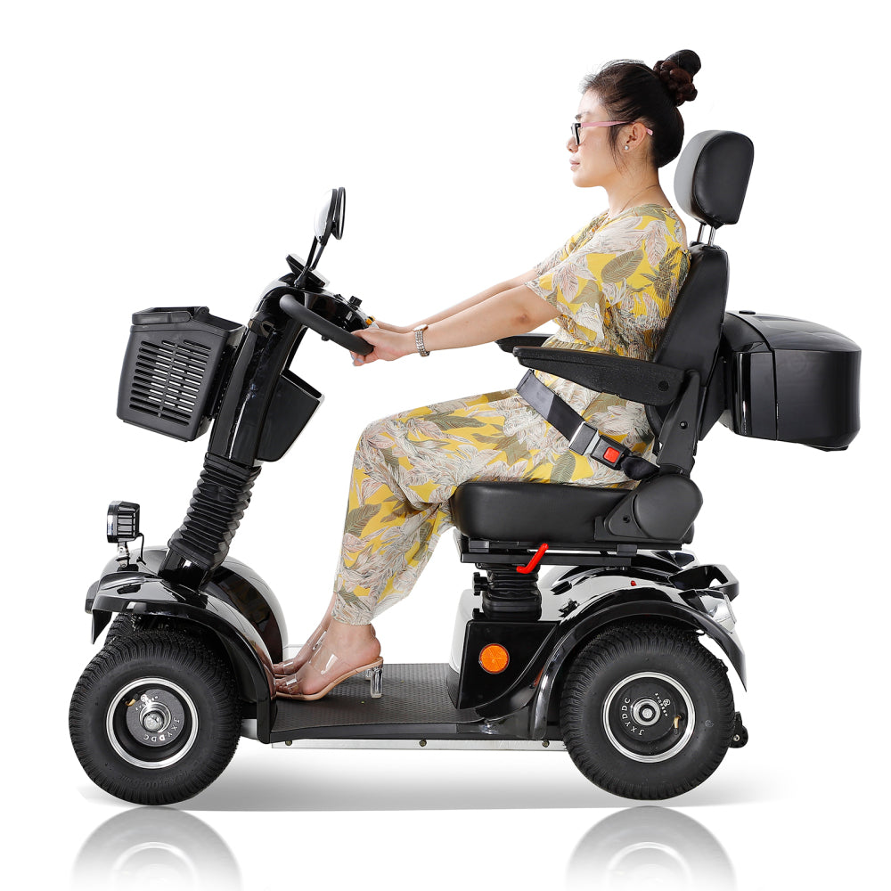 Heavy Duty Mobility Scooter for Seniors with Electromagnetic Brake,500W Motor 330LBS Capacity Electric All Terrain Powered Mobility Scooter