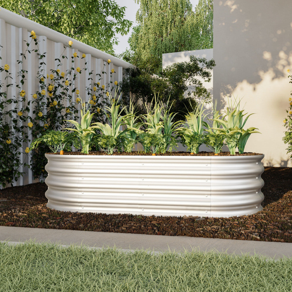 4x2x1ft Raised Garden Bed Kit, Galvanized Planter Raised Garden Beds for Outdoor for Vegetables,Flowers &Herbs, Heavy Duty, Rust-Resistant, Easy Assembly
