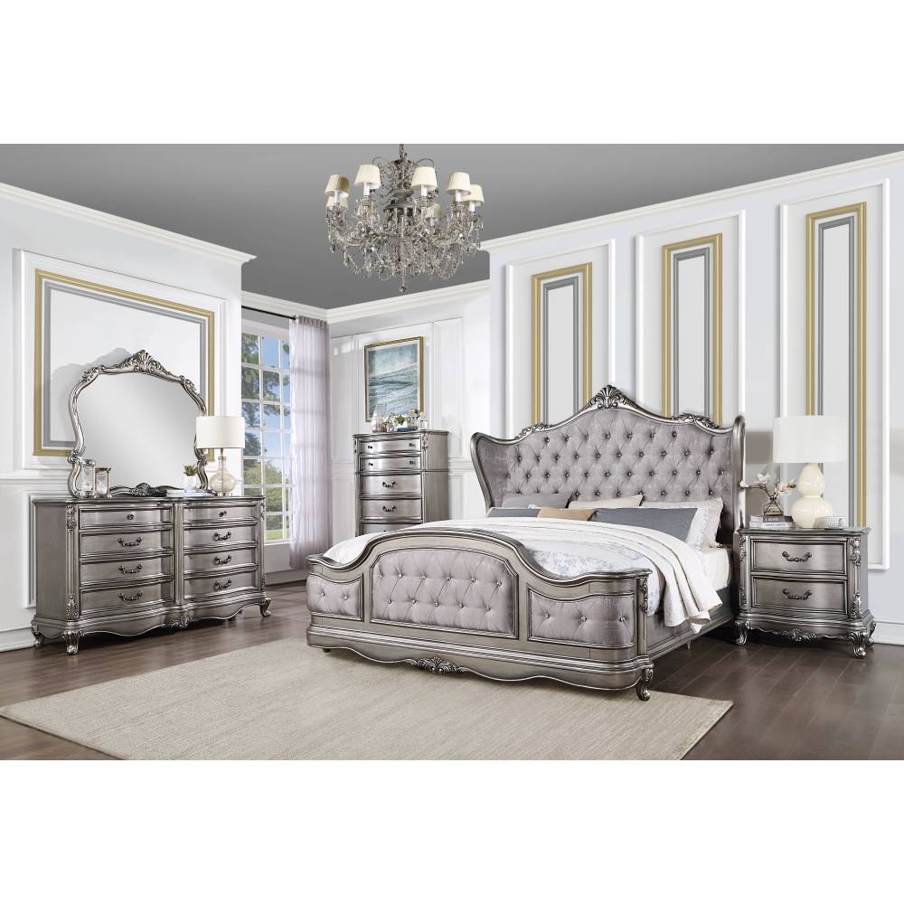 Ariadne Antique Platinum Finish Mirror