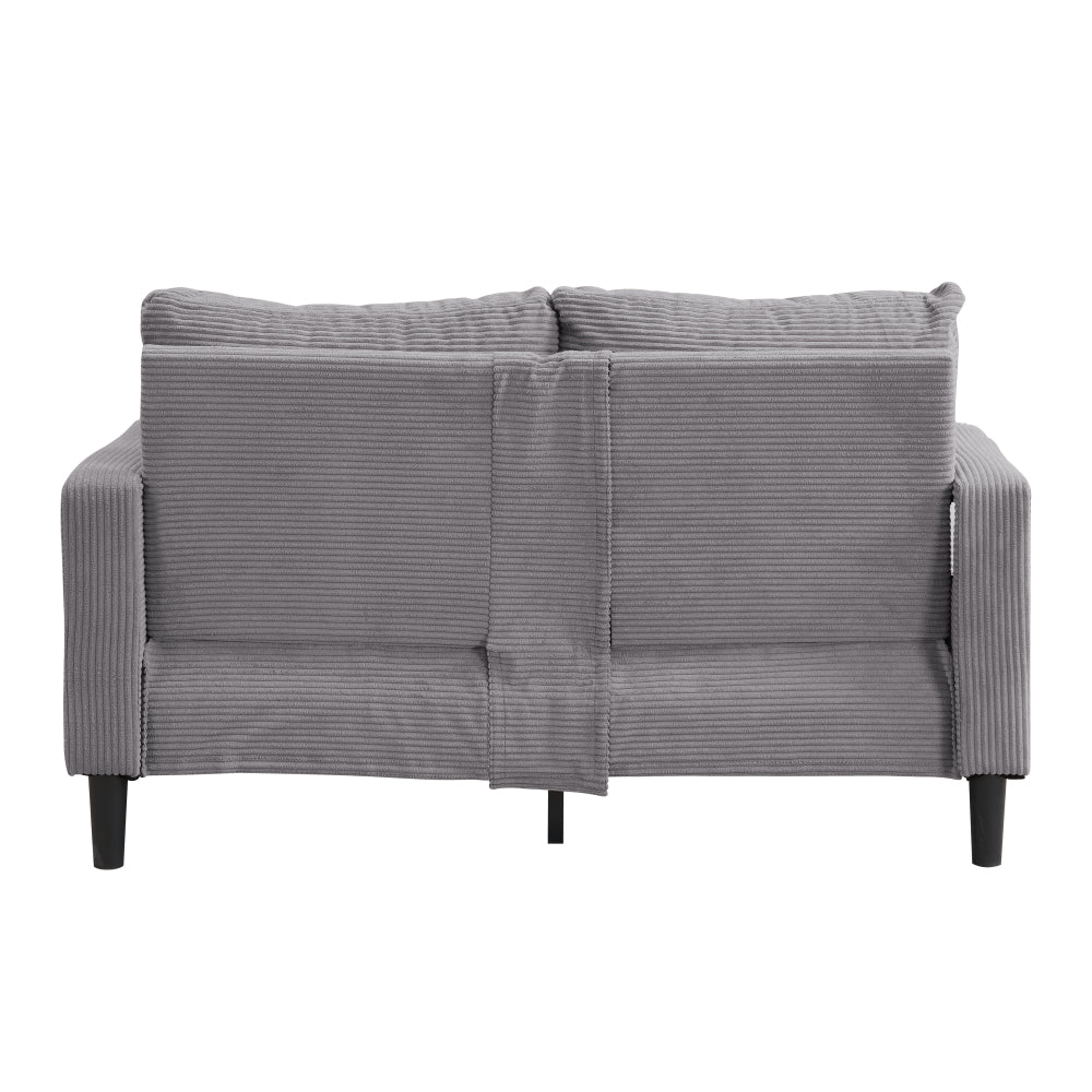 57 " High Resilience Loveseat Sofa, Wooden Frame 2 Seat Sofa, Comfy , Small Space Saving Modern Upholstered Sofa, Living Room Bedroom Apartment Small Space , Light gray