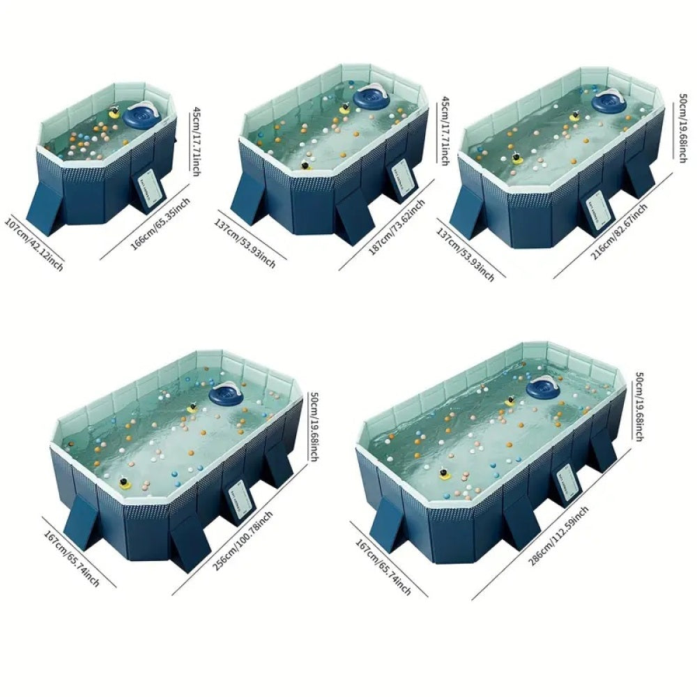 2.1m PVC folding pool (not inflatable) bathes and cools in summer, suitable for outdoor patio beach garden
