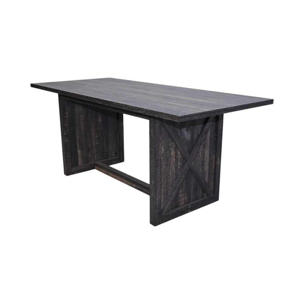 70.87" Farmhouse Large Dining Table for 6-8 People,  Rectangular Wood Dining Table, Rustic Kitchen Dinner Table with X Solid Legs for Dining Room & Living Room,  Gray