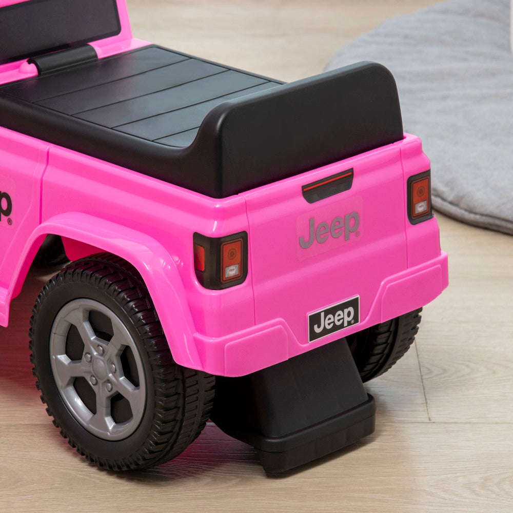 Aosom Kids Ride on Push Car, with Engine Sounds & Under-Seat Storage, Foot-to-Floor Ride on Sliding Car with Horn, Sit and Scoot Ride on Toy, Ages 1.5-3 Years, Pink