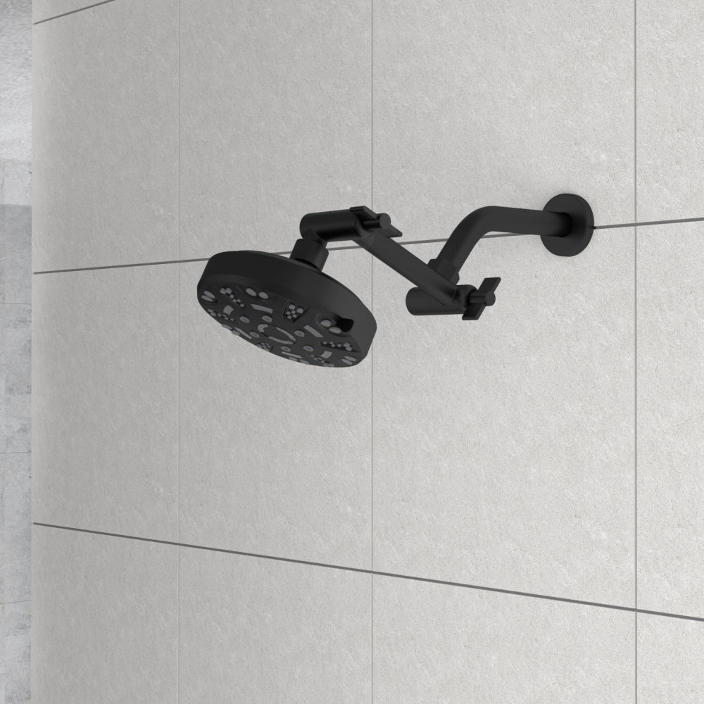 8" Ceiling Mounted Shower Arm with Flange, Brushed Nickel