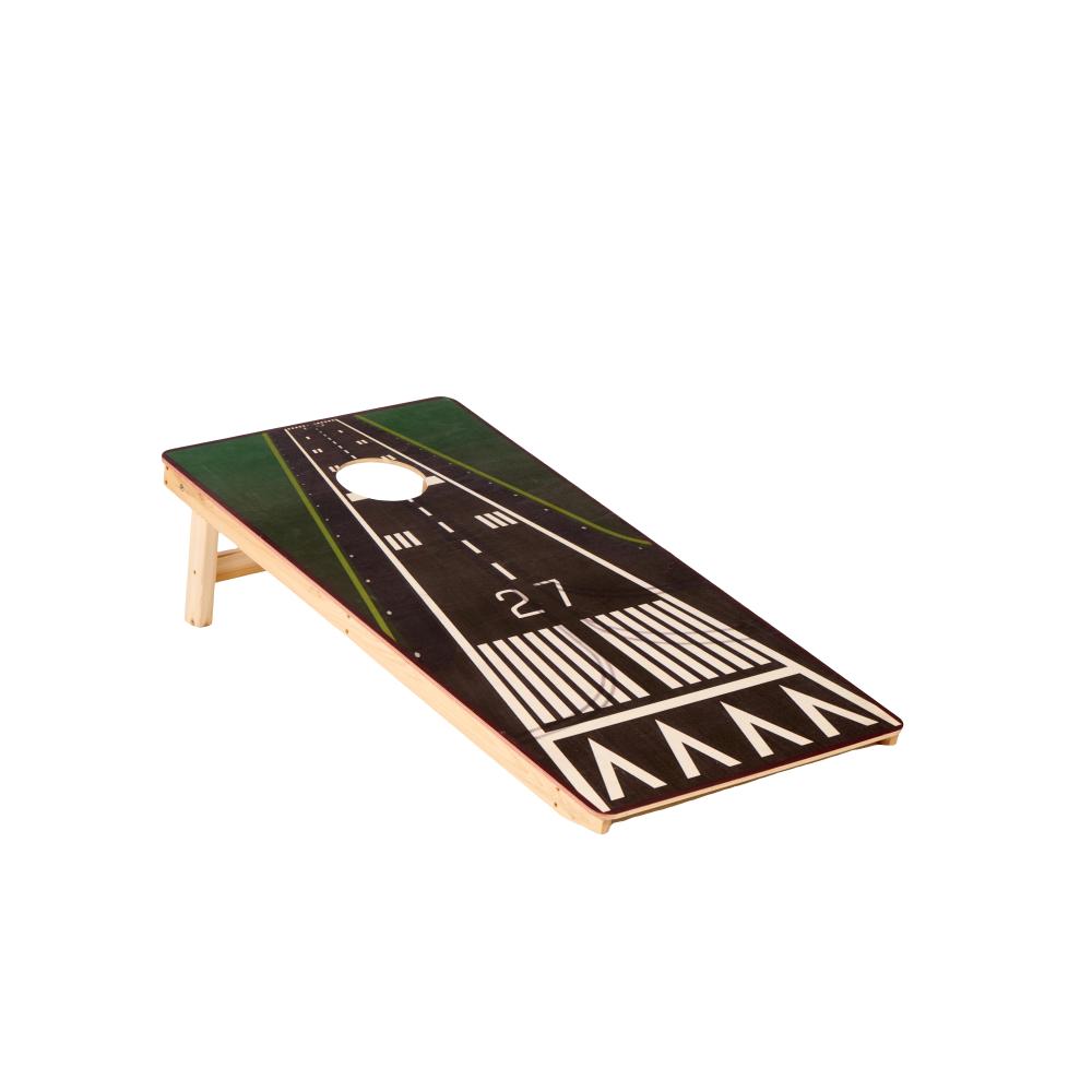 4x2 FT Large Size Cornhole Board Set of 2, Wooden Outdoor Game Board Set with 8 Bean Bags, Perfect for Lawn, Backyard, Beach, Park
