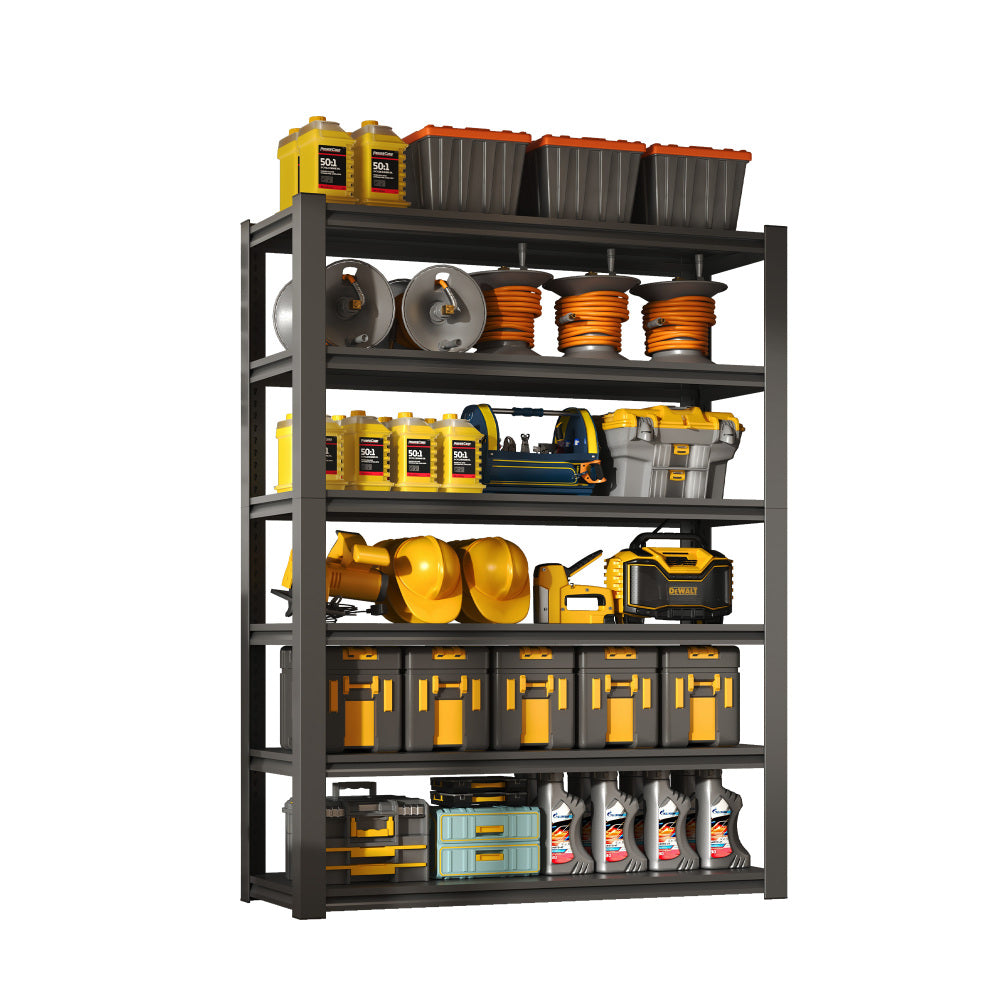 63"H  5 Tier Metal Shelves for Storage Garage Shelving 2000LBS Heavy Duty Storage Shelves Adjustable Garage Shelf Industrial Shelving Unit Storage Utility Rack,31.5"W*15.7"D*63"H,Black