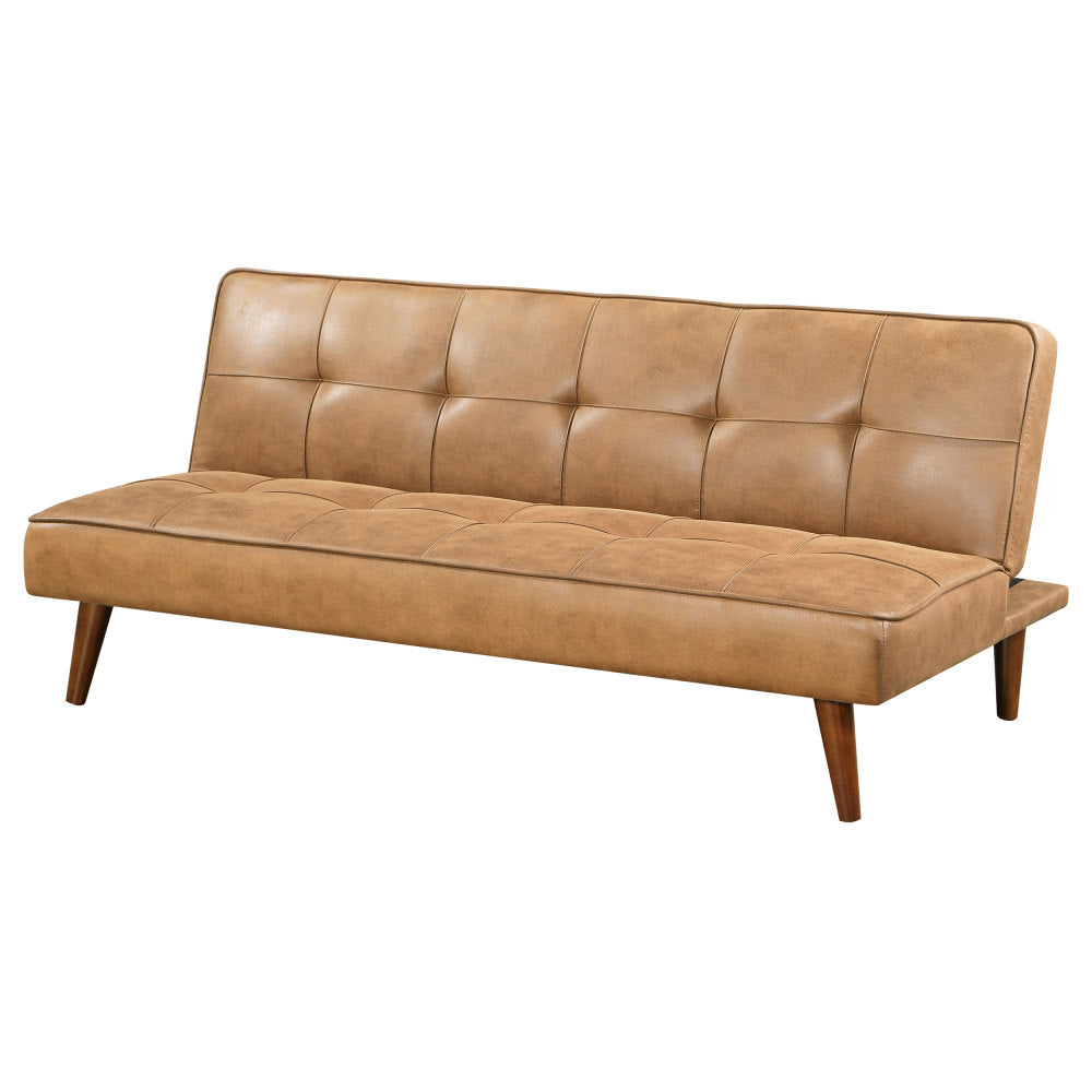 Ralston Saddle Brown Upholstered Convertible Sofa Bed