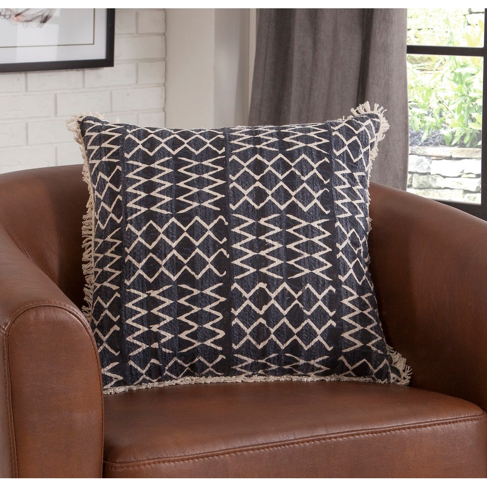 Abacasa Blake Corvas Navy/White Throw Pillow