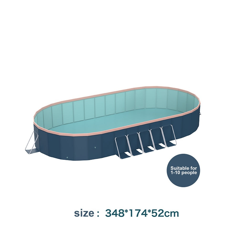 3.65m  PVC folding pool (not inflatable) bathes and cools in summer, suitable for outdoor patio beach garden