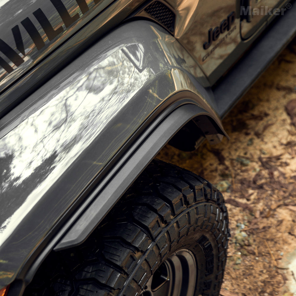 Front & Rear Fender Flares Compatible with 2018-2023 Jeep Wrangler JL & JLU Unlimited Sahara (Fit Original low Fender ,Not fit 4xe)