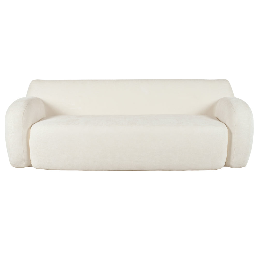 U_Style 81.5" Minimalist Compression Sofa, Curved Design, 3-Seater Casual Sofa for Living Rooms, Bedrooms, and Apartments