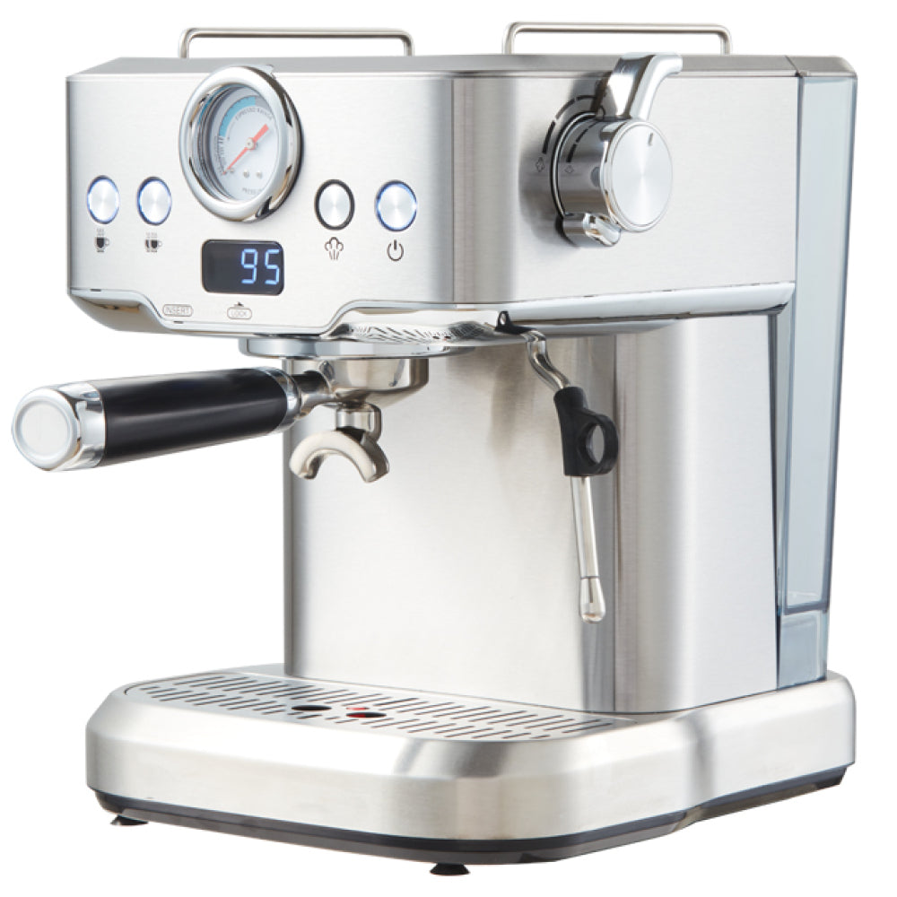 20 Bar Professional Espresso Machine with Milk Frother, Single & Double Shot, ESE Pod Compatible, Visual Temperature and Pressure Display, Removable Water Tank for Cappuccino, Latte, & Macchiato