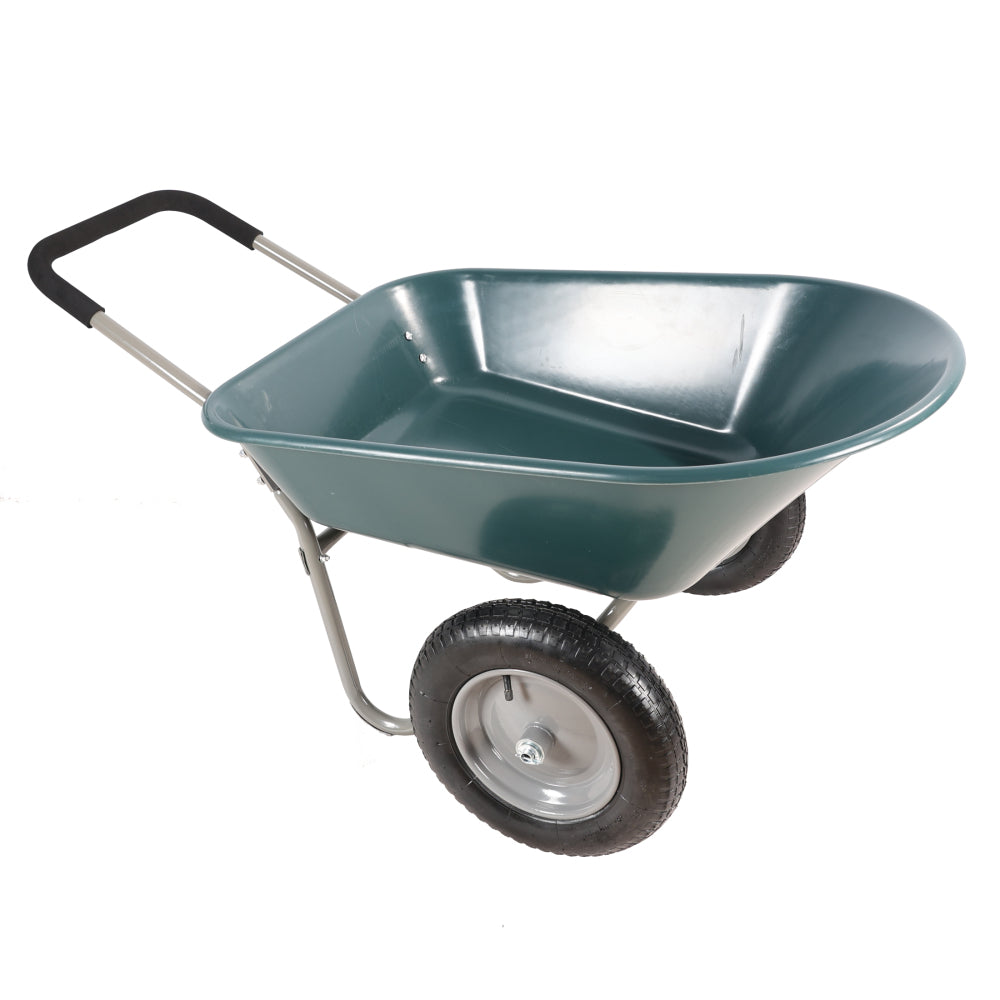 Children's metal trolley, children's trolley, children's heavy vehicle, metal structure two-wheeled trolley, steel pallet, can be used in gardens, loading leaves, soil, sand, etc. (red)
