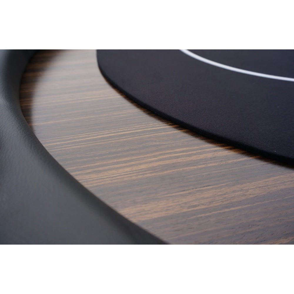 INO Design 96" Poker Table for Casino Texas Holdem Game with Premium Aura Speed Cloth Wooden Texture Racetrack Chips Tray Cup Holders Black