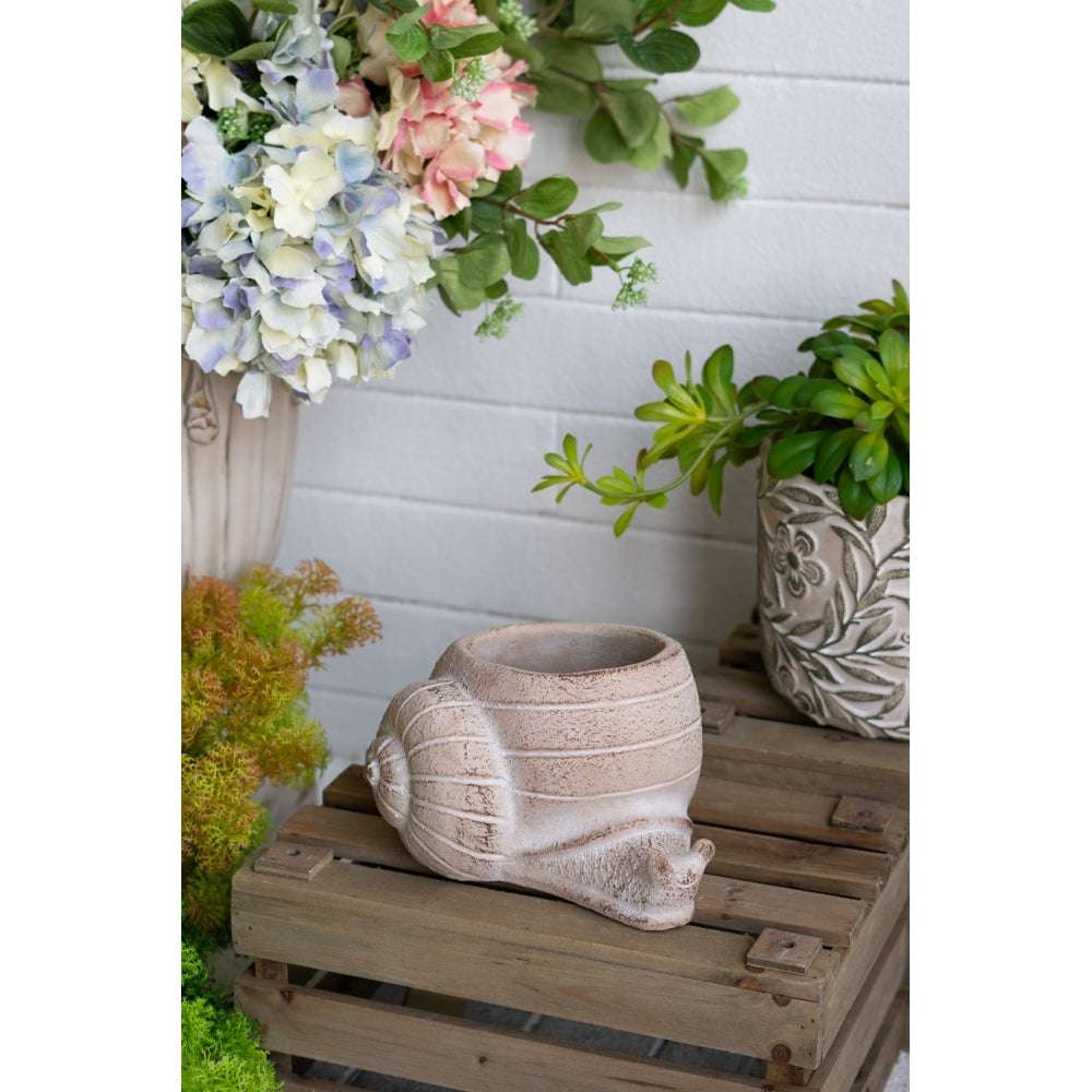 Cement Bust Wall Planter - Indoor Outdoor Home Garden Decor, 8" x 4" x 9"