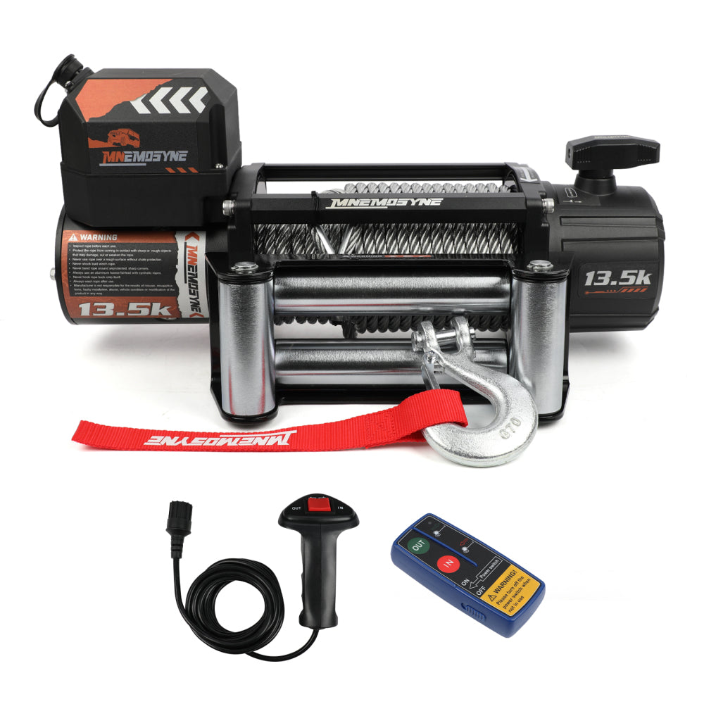 13500LBS Electric Winch 12V Steel Cable  Sand Towing Truck Trailer Jeep 4WD