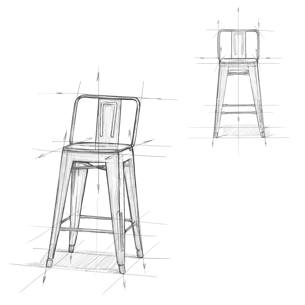 Keeley 24 inch Metal Counter Height Stool (Set of 2)