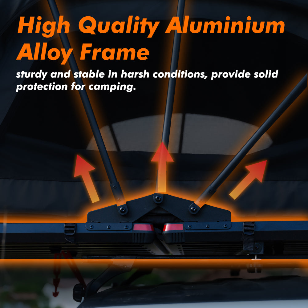 ILANDER Roof Top Tent 120cm, Entry level Overland Aluminium Fold Out Style Car Roof Tent for Sedan Van SUV Truck Camping Waterproof,Windproof ,Sturdy