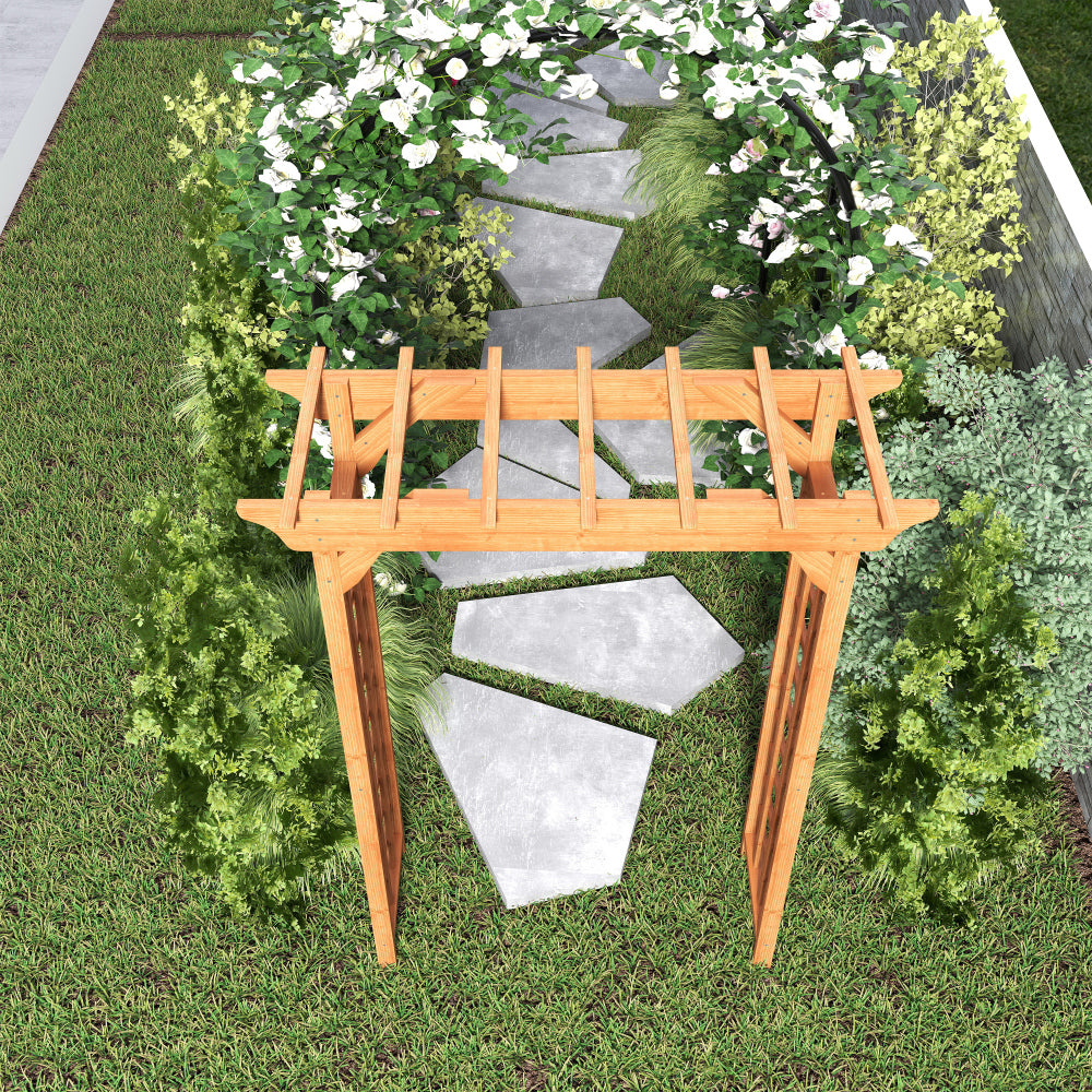 Wooden Arbor, Wedding Arch for Ceremony, Wood Trellis for Plant Climbing, Christmas Decor Pergola for Garden Backyard