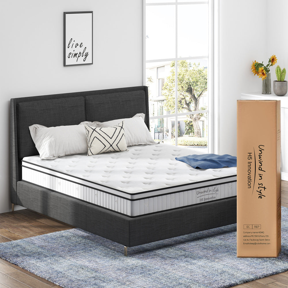 Twin Size Mattress,10 Inch Hybrid Mattress, Individually Pocketed Innerspring, Medium FirmTwin