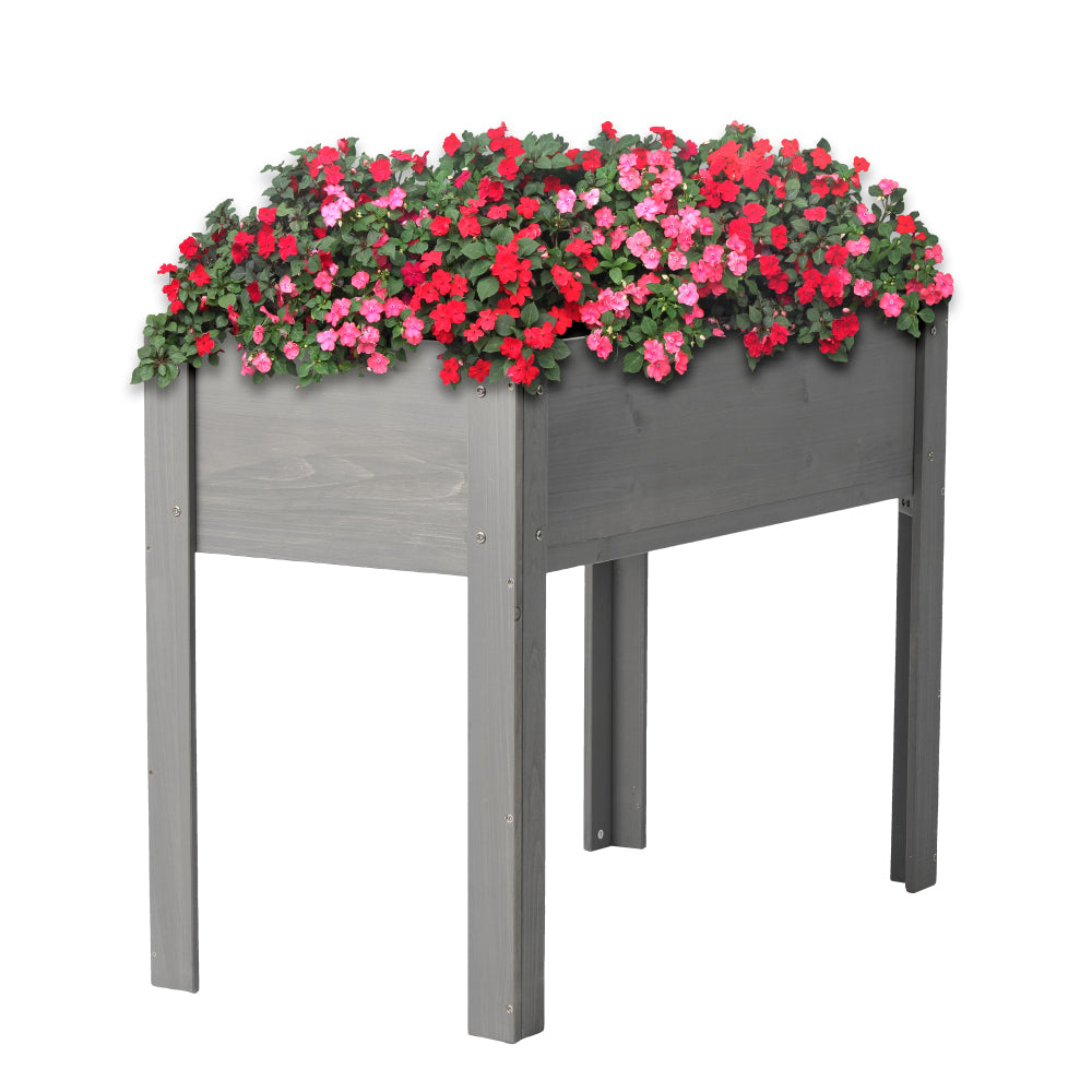 Raised Garden Bed with Legs, Elevated Wooden Planter Box for Outdoor Plants Flowers Fruits Vegetable Herb Growing