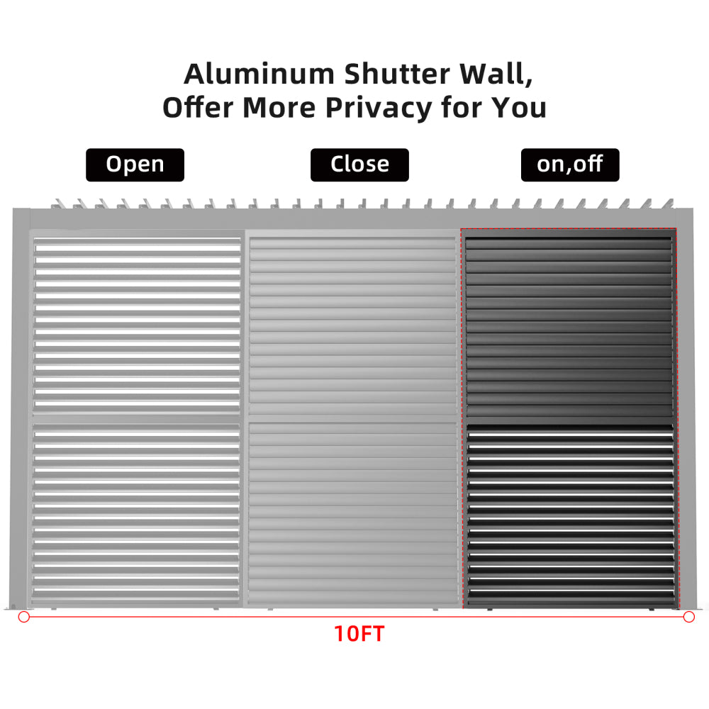 Louver Grille 1/3 10ft Aluminum Frame & Louvers