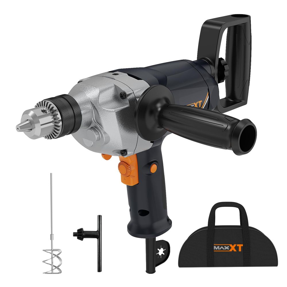 Drill Mixer Set with Spade Handle 1/2 inch Electric Corded Mixing Drill Machine 9A Motor Concrete Mud Mixer