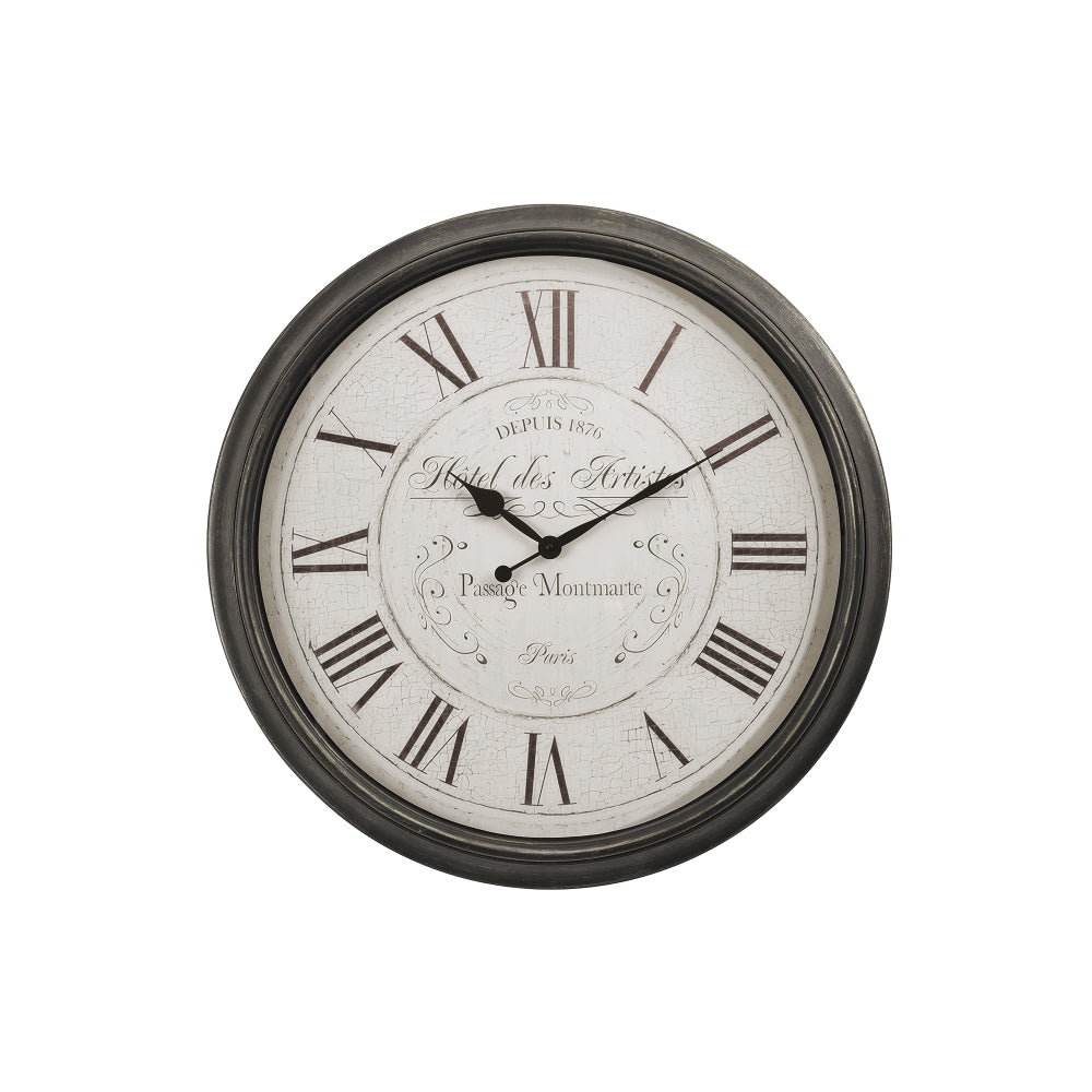 Clocks, 30" Round, Large Oversized, Wall Clock, Brown, Transitional