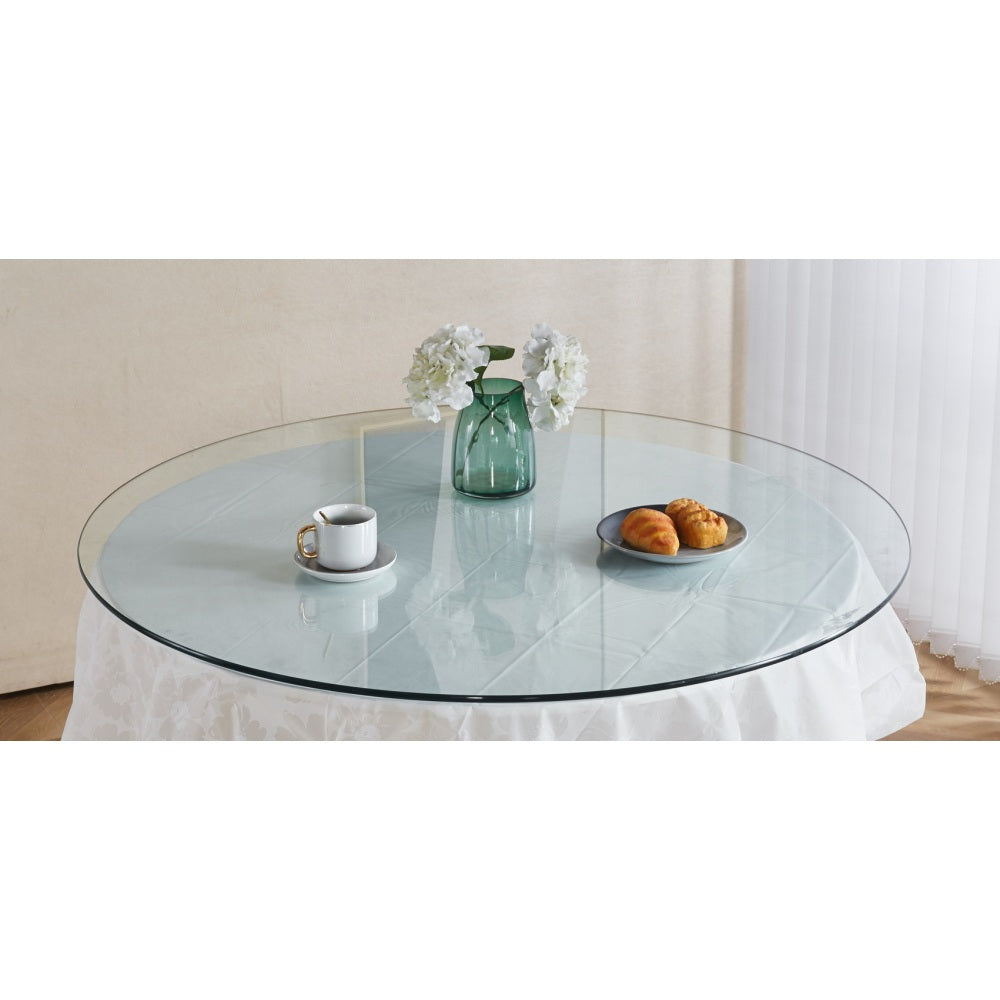 Tempered clear glass top.120CM