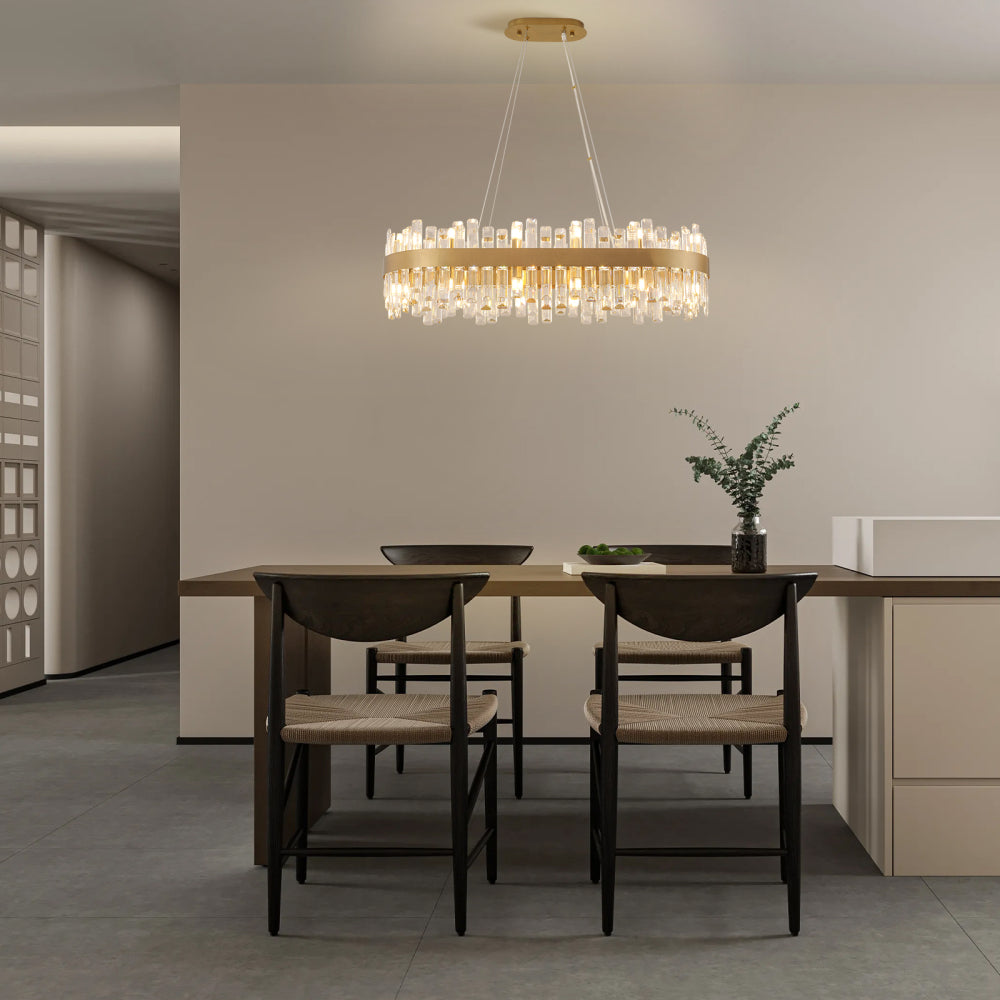 36-Inch Modern Luxury Gold Crystal Chandelier for Dining Room, 24-Light French Empire Ceiling Light with Premium Crystals, Elegant Statement Lighting for Living Room or Bedroom