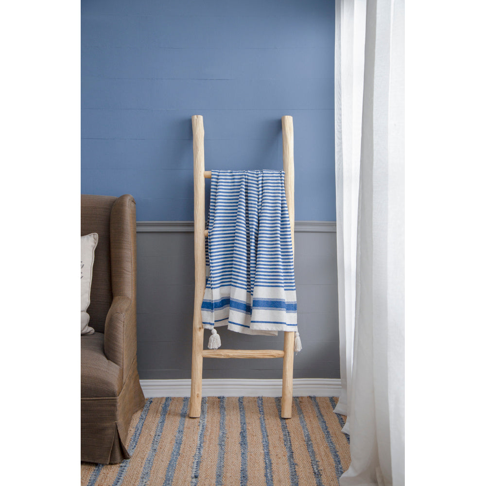 50x60" Brighton Blue Striped Throw Blanket, 2 Pack