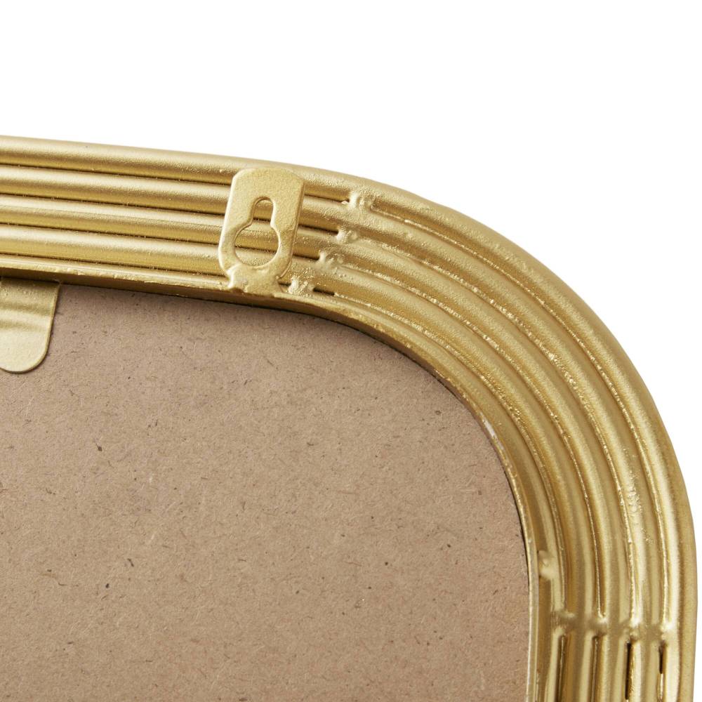 Rounded Rectangle Fluted Wall Mirror Gold See below
