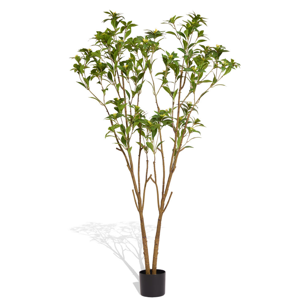 Faux Citrus Tree, 160cm Tall Artificial Indoor Plant with Lifelike Leaves for Home, Office, Living Room, or Porch Floor Decor, 1pc/set
