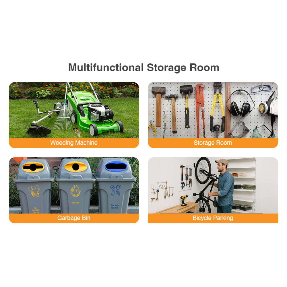 8*8FT Iron-Wood Combination Tool Shed – A Perfect Blend of Nature and Functionality