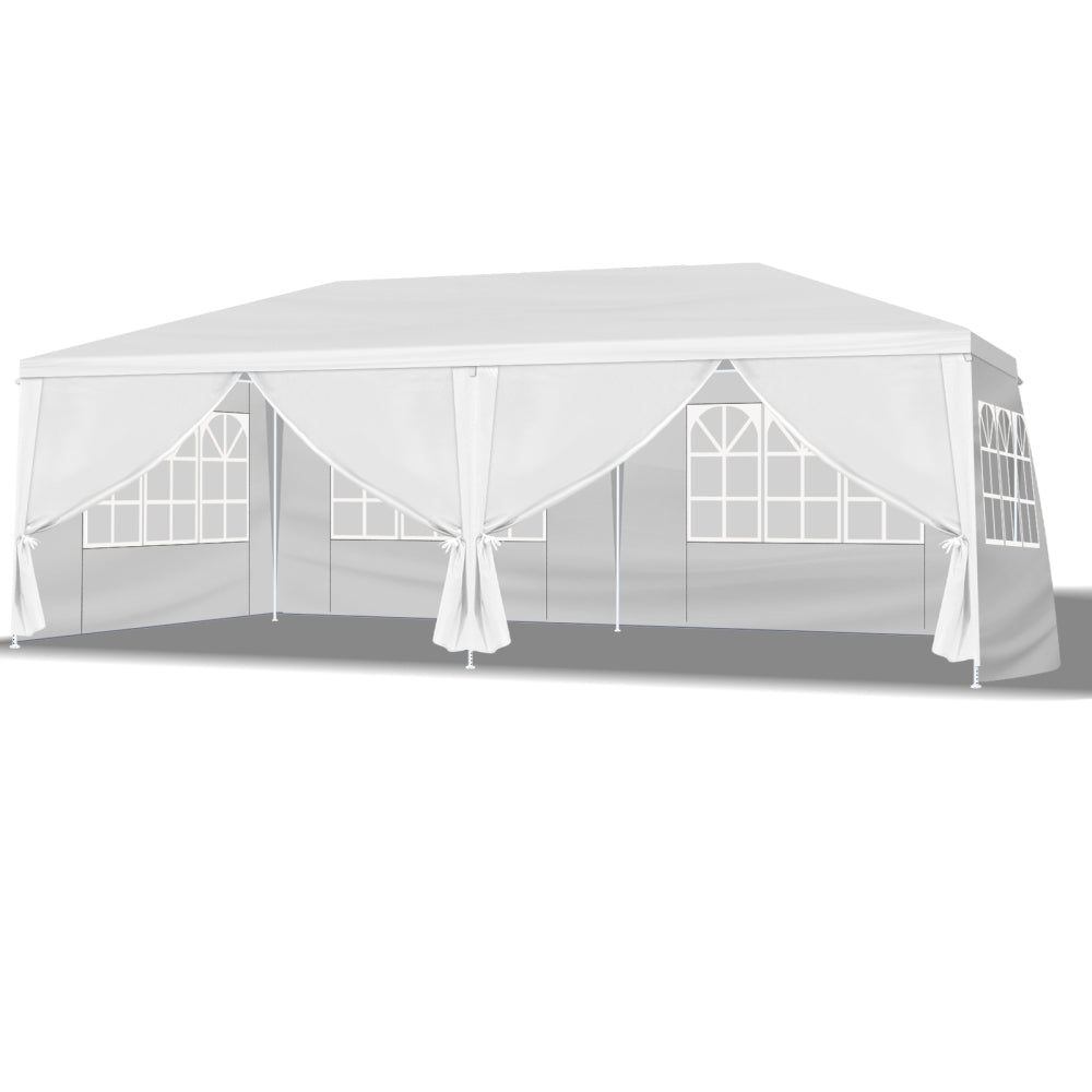 10*20FT Wedding Tent with 6 Removable Sidewalls,Outdoor Use for Party,Wedding,Marketplace