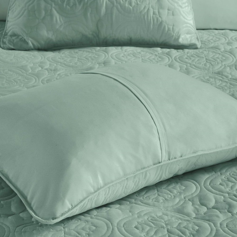 3 Piece Reversible Bedspread Set Seafoam King/Cal King
