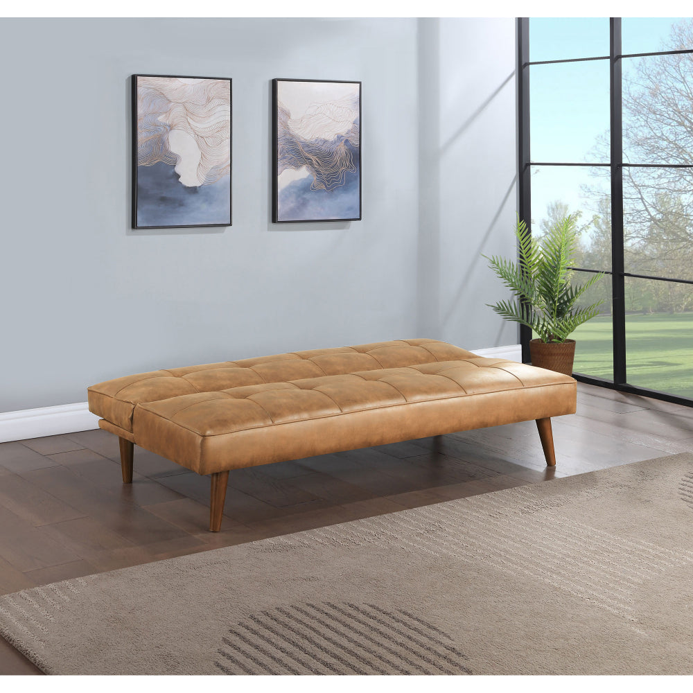 Ralston Saddle Brown Upholstered Convertible Sofa Bed