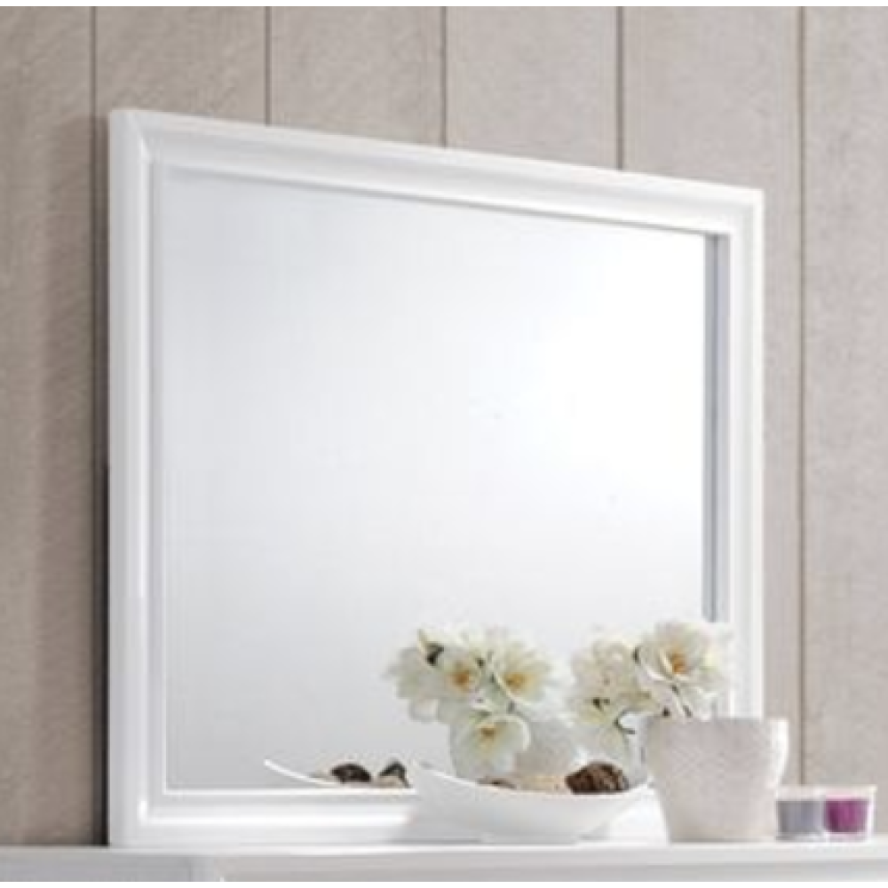 Naima White Finish Mirror
