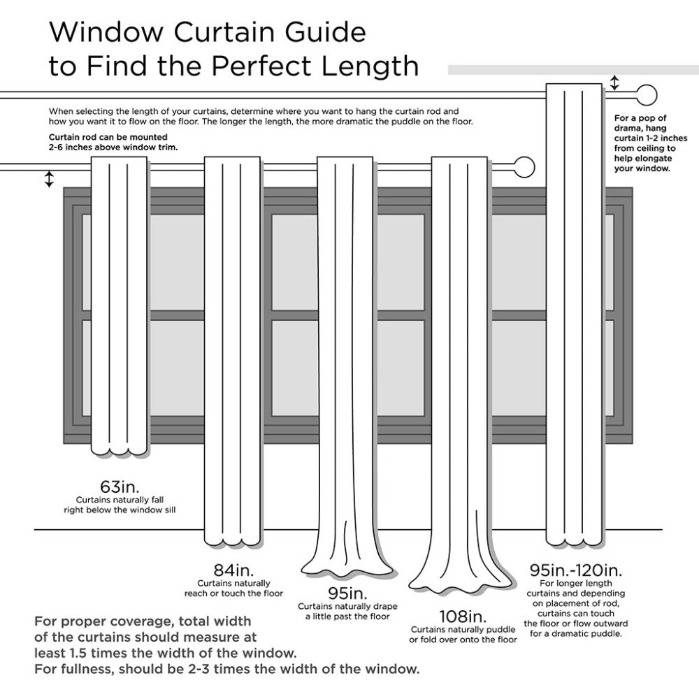 Twist Tab Lined Window Curtain Panel White 50x120"