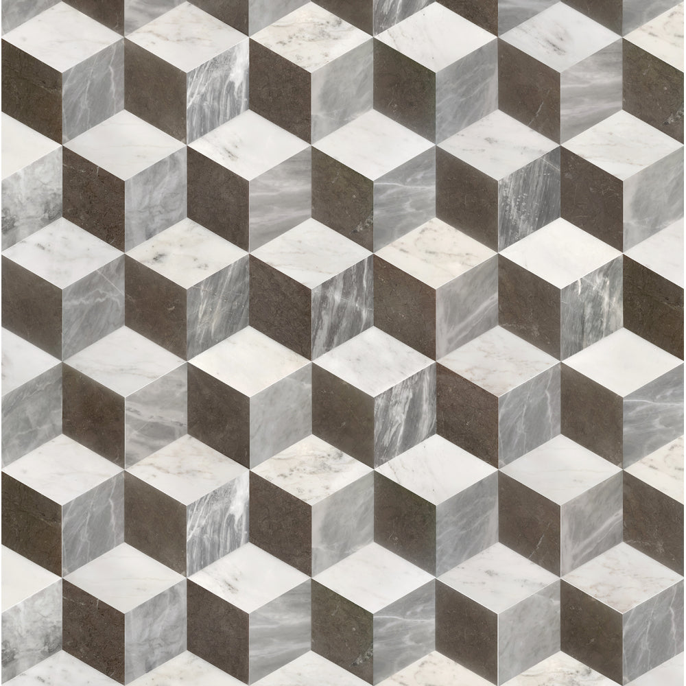 Hexagon Water-jet marble,White Gray Black 3 color, natural marble, for floor and wall,polished marble tile, natural stone, genuine marble, real marble, 1 box 12 pcs