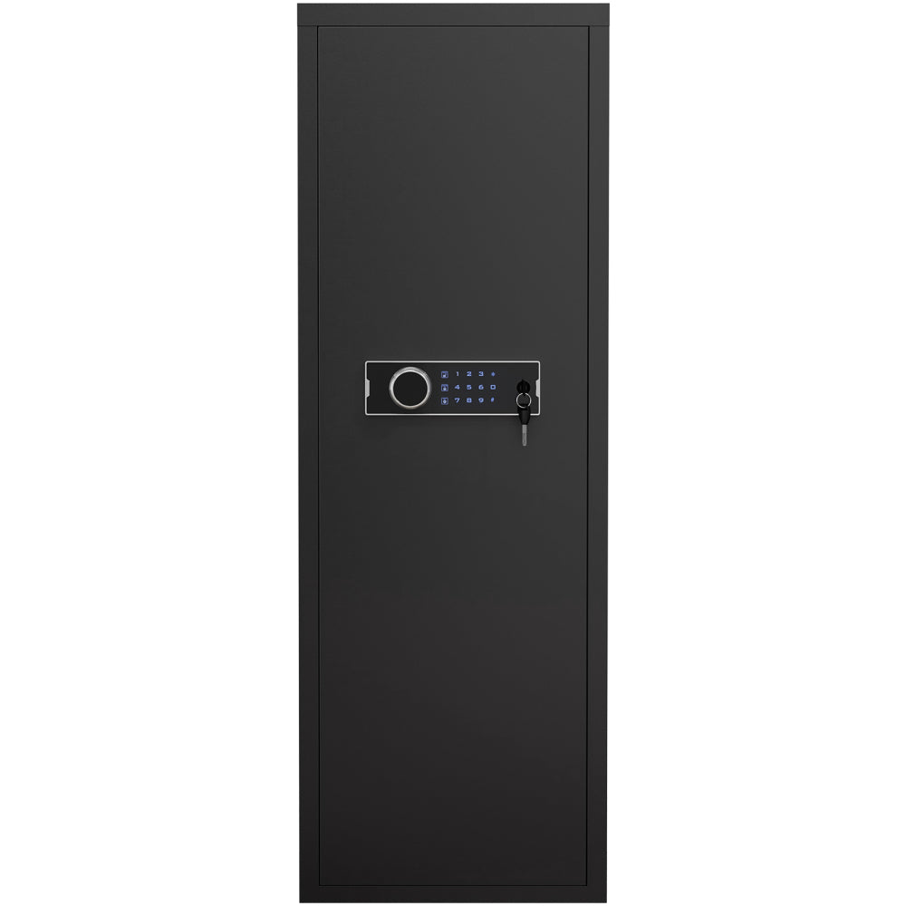 Heavey Duty,Large Size 5-8 Gun,Black Gun Cabinet with Electronic Password Keypad Lock,Unassembled Metal Rifle Gun Security Cabinet Safe Locker