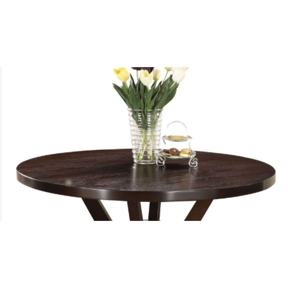Drake Gray Fabric & Espresso Finish 5PCs Dining Room Set