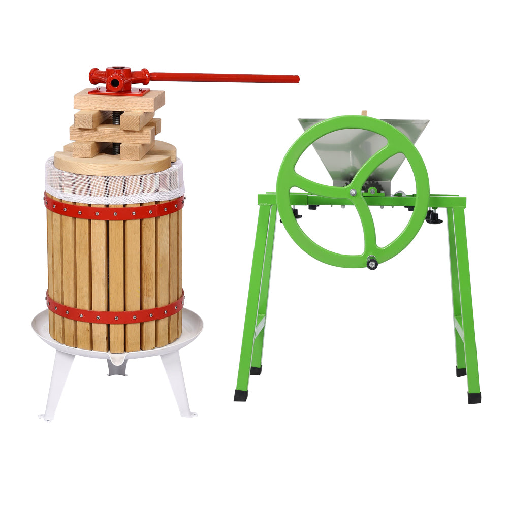 Fruit Wine Press and Crusher,100% Nature Apple&Grape&Berries Crusher Manual Juice Maker for Kitchen