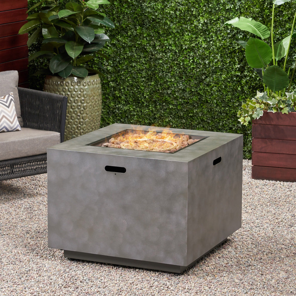 SQUARE IRON FIRE PIT-50 000 BTU