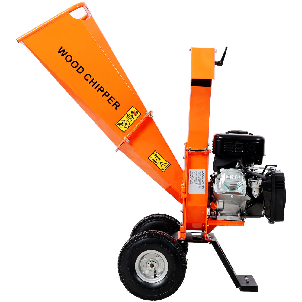 Wood Chipper Shredder Mulcher Heavy Duty 7 HP 212cc Gas Powered 3 Inch Max Capacity, EPA certificated engine