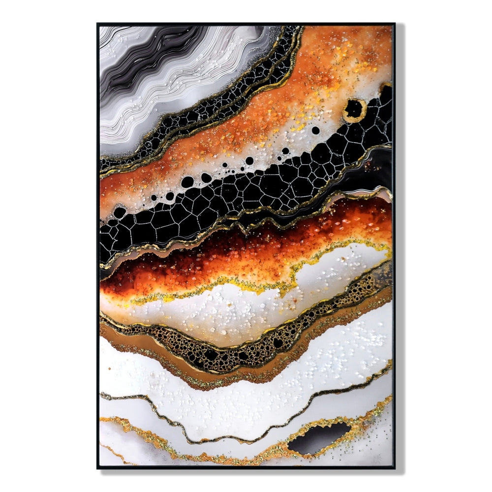 Luxury Crystal and Pearl Hand-Painted Oil Painting Wall Art - Contemporary Hallway and Entrance Decor for Modern Homes, Premium Canvas Wall Mural for Corridors decorative picture